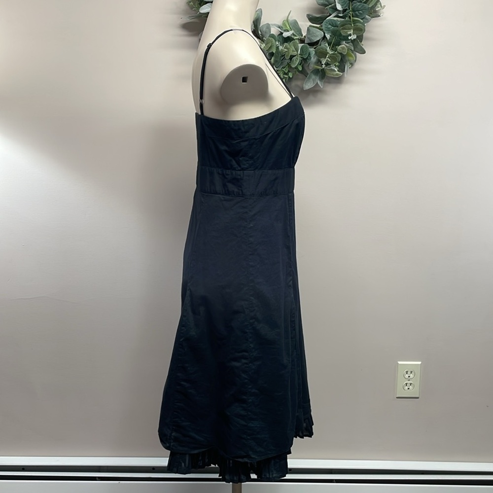 Gap Cotton Spaghetti Strap Fit and Flare Ruffled Hem Dress 8 - Picture 9 of 16